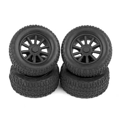 1/28 Front/Rear Pre-Mounted Tires, 1/28 Team Associated SC28 1/28 Front/Rear Pre-Mounted Tires, 1/28 Team Associated SC28