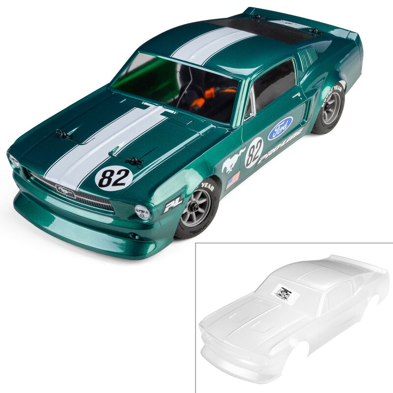 Pro-Line Racing 1/12 Pre-Cut 1968 Ford Mustang Clear VTA Body: Losi NASCAR® Race Car