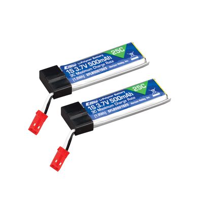 3.7V 500mAh 1S 25C LiPo Battery: JST (x2) 3.7V 500mAh 1S 25C LiPo Battery: JST (x2)