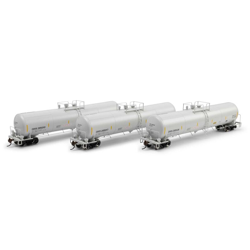 Athearn HO ATH 30K Ethanol Tank Car, CHVX #295010/295017/295026 (3) Athearn HO ATH 30K Ethanol Tank Car, CHVX #295010/295017/295026 (3)