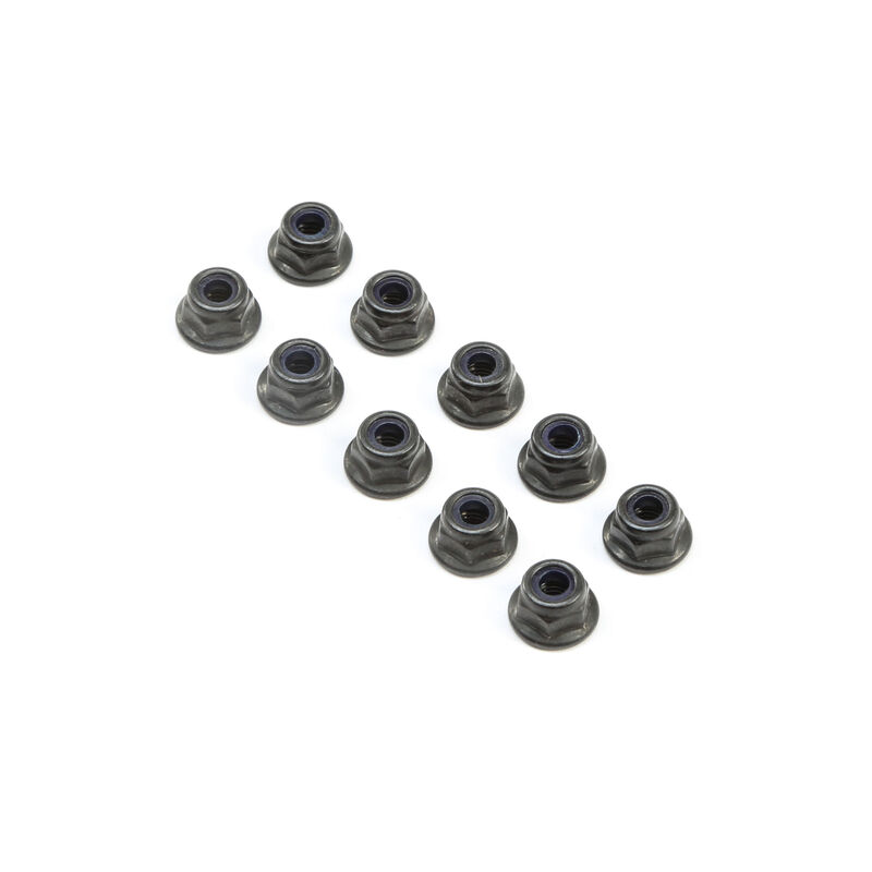 Losi M4 Flanged Lock Nuts (10)