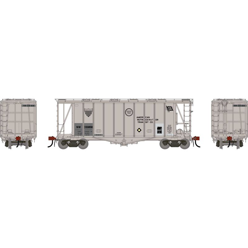 HO GEN GATC 2600 Airslide Covered Hopper, Primed For Grime NW #333858