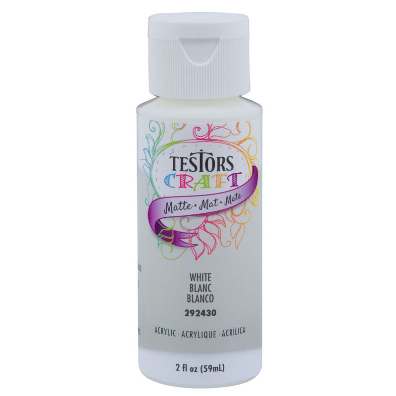 Testors 2oz Acrylic Craft Paint, Satin White