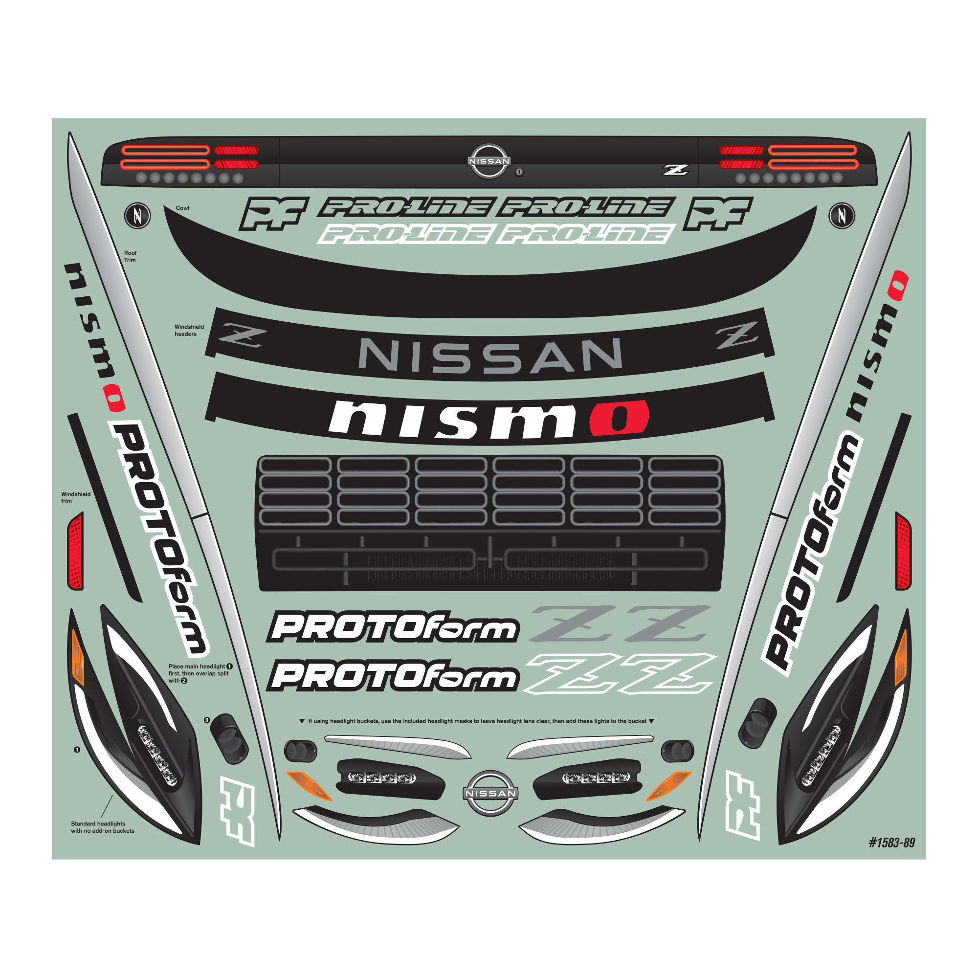 PROTOform - Pro-line Racing 1/8 2023 Nissan Z Clear Body: Vendetta 