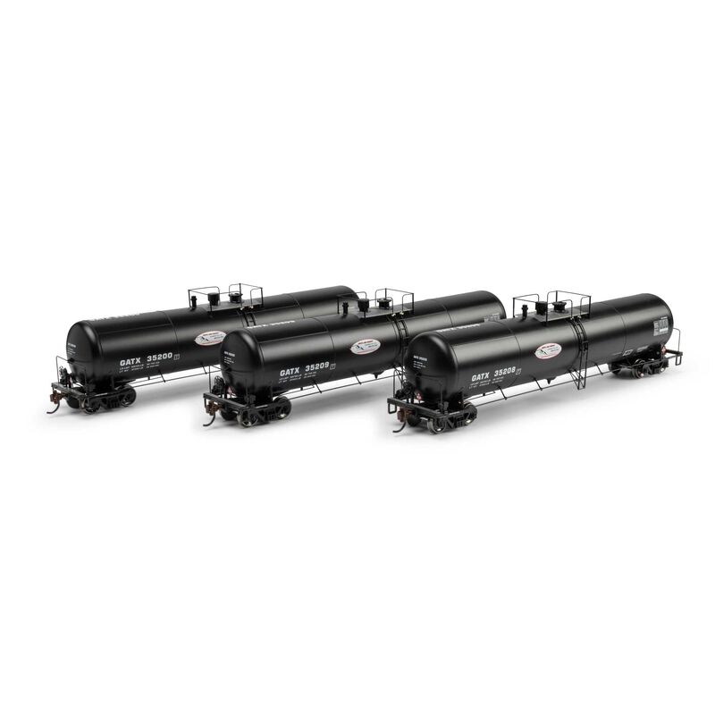 Athearn HO ATH 30K Ethanol Tank Car, GATX #35200/35208/35209 (3) Athearn HO ATH 30K Ethanol Tank Car, GATX #35200/35208/35209 (3)