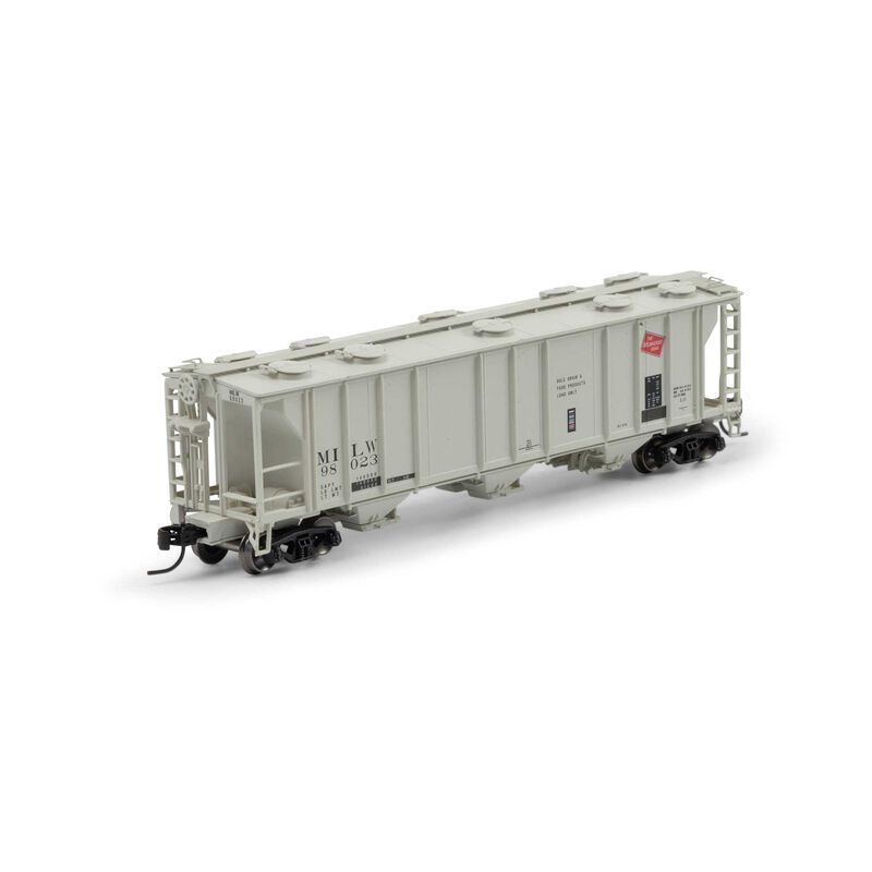N PS-2 2893 3-Bay Covered Hopper, MILW Primed For Grime #98023 N PS-2 2893 3-Bay Covered Hopper, MILW Primed For Grime #98023