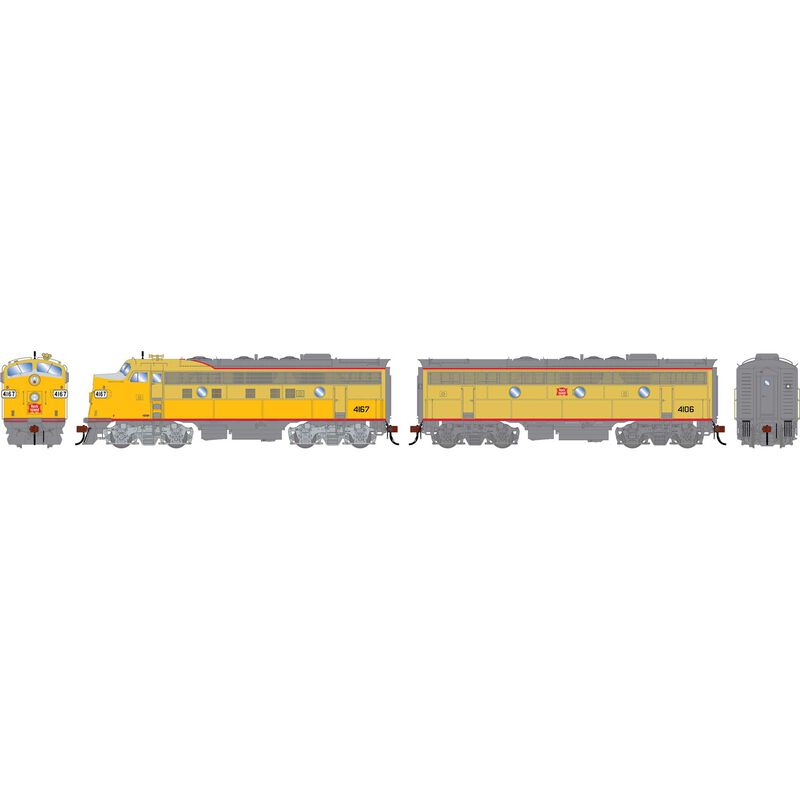 HO F9A / F9B Locomotive Set, Freight Primed For Grime CRIP #4167, #4106