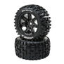 Lockup X Belted Mounted Tires, 24mm Black (2)