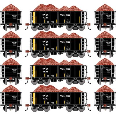 HO ATH 26' PC&F Ore Car Tight-Bottom Low-Side w/Load, VAEX #3035/3089/3148/3212 (4) HO ATH 26' PC&F Ore Car Tight-Bottom Low-Side w/Load, VAEX #3035/3089/3148/3212 (4)
