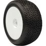 1/8 EVO Scribble Clay Pre-Mounted Tires, White Wheels (2): Truggy