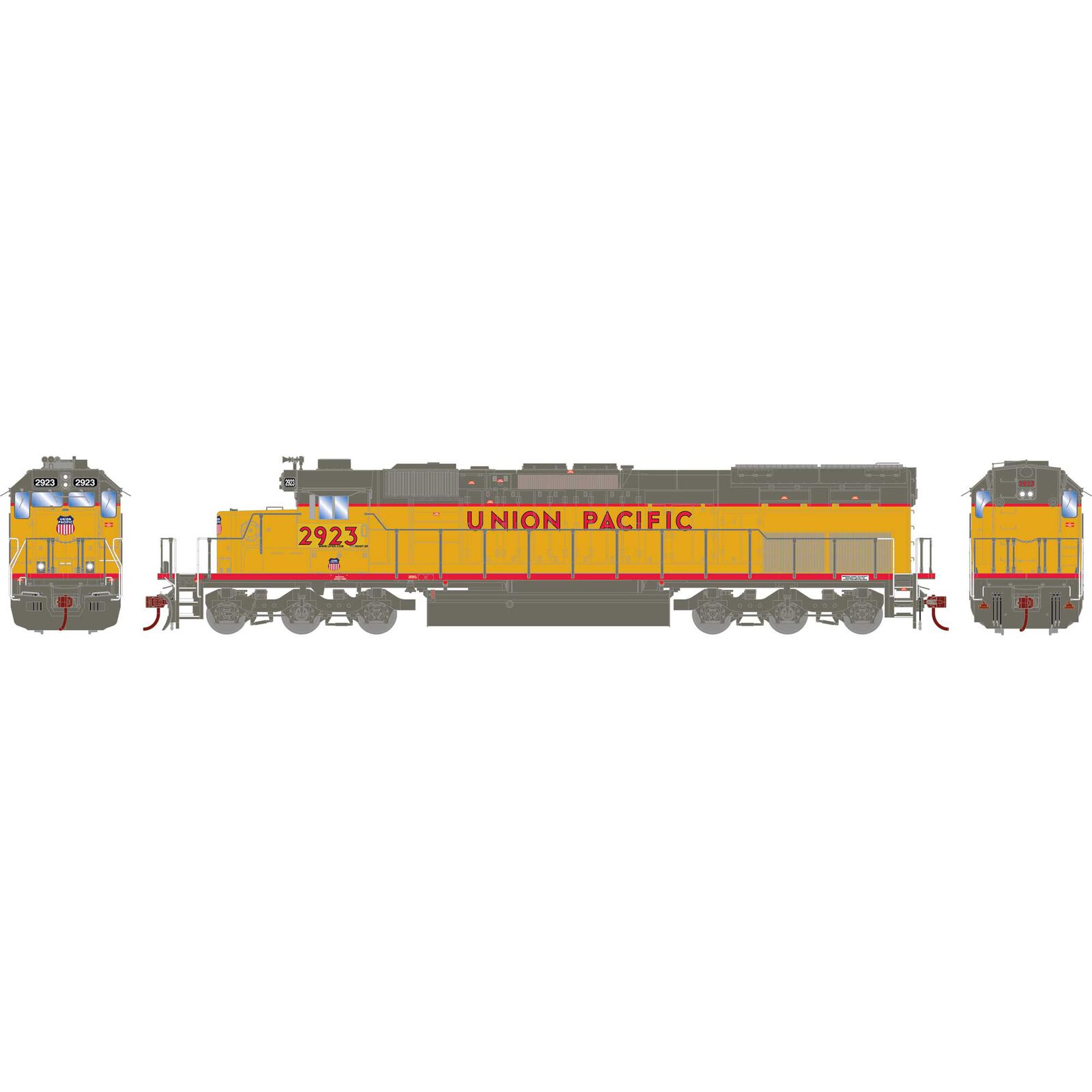 HO SD40T-2 Locomotive, UP #2923