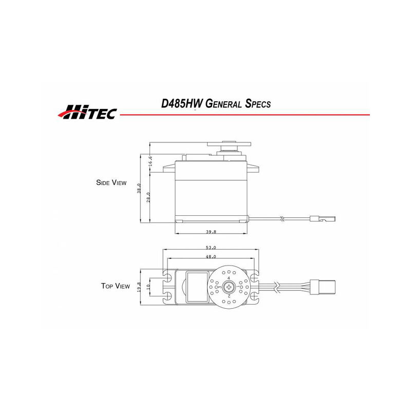 Hitec RCD Inc. D485HW Standard Digital Wide Voltage Karbonite Gear Servo Horizon Hobby