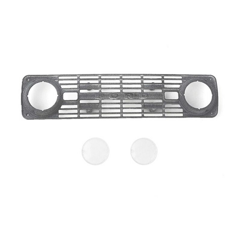 Front Grille & Lenses, Axial SCX10 III Early Ford Bronco (Gray)