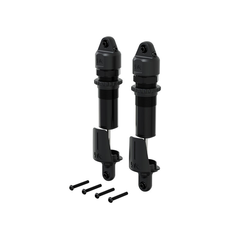 ARRMA Shock Set (Rear), Alloy, 15mm Bore, 153.5mm Length, 4x1.9mm Piston, 1300cSt Oil, Black