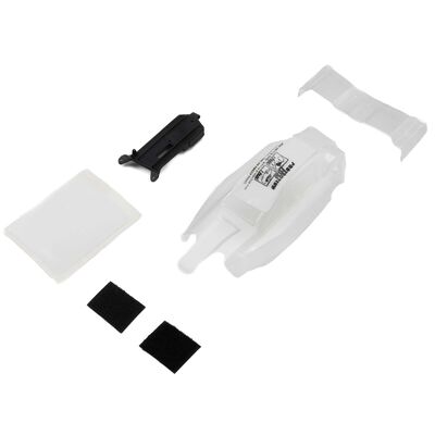 1/24 Pre-Cut Crowd Pleazer Clear Body with ESC Relocator: Losi Micro-B 1/24 Pre-Cut Crowd Pleazer Clear Body with ESC Relocator: Losi Micro-B