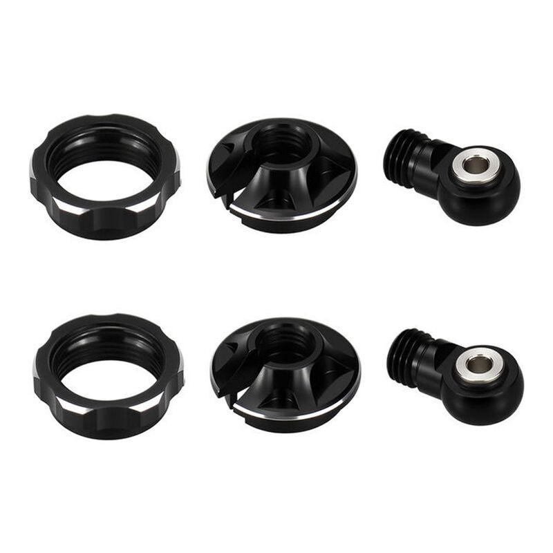 Aluminum Locking Spring Cups & Shock Ends, 1/16 ARRMA MINI KRATON (2)