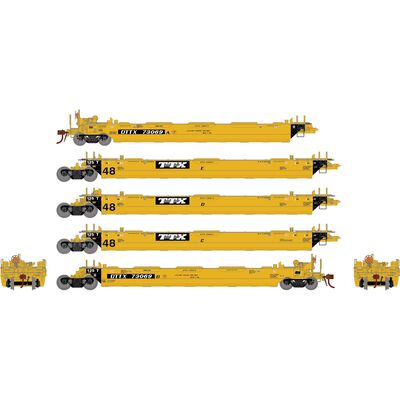HO Gunderson Maxi-Stack II Well Cars, DTTX 'TTX' #73069 (5) HO Gunderson Maxi-Stack II Well Cars, DTTX 'TTX' #73069 (5)