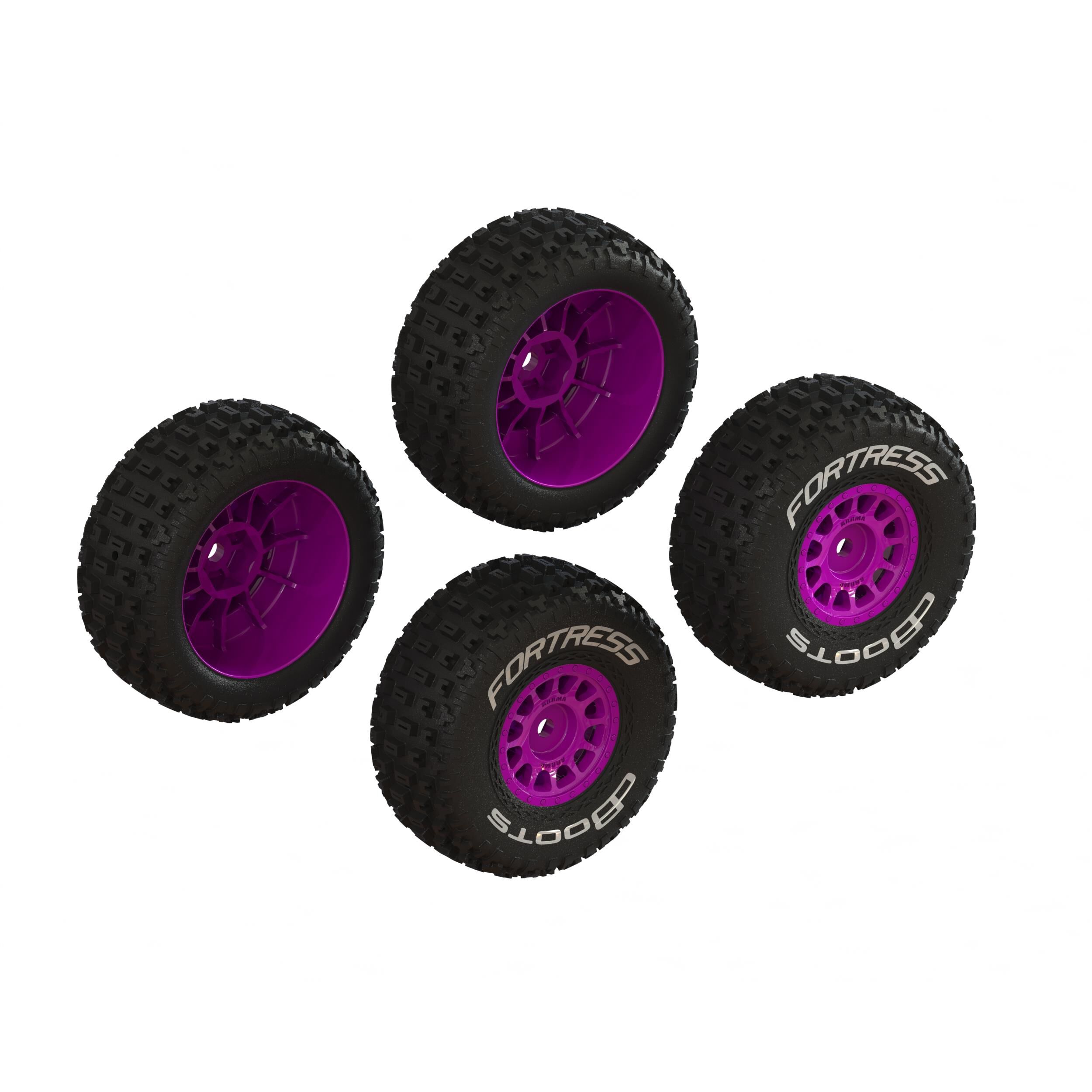 ARRMA DBoots Dirtrunner ST Tire Set - Pre-Glued 1 Pair For RC Cars, 2.8" Bead, 14mm Hex, 4.53" Overall Diameter