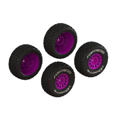 dBoots 'FORTRESS' Glued Tire Set, Purple (2 Pairs) dBoots 'FORTRESS' Glued Tire Set, Purple (2 Pairs)