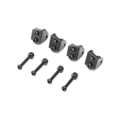 Aluminum Lower 4-link Mount Set, Black: Mini LMT (4) Aluminum Lower 4-link Mount Set, Black: Mini LMT (4)