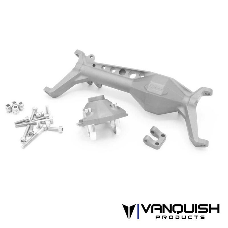 Currie F9 Front Axle, Clear Anodized: Axial SCX10 III