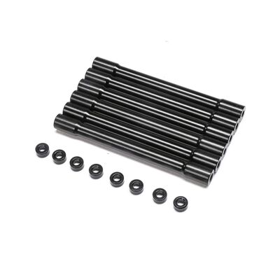 Aluminum Crossbar & Spacer, Cab Section, Black (6): TLR Tuned LMT Aluminum Crossbar & Spacer, Cab Section, Black (6): TLR Tuned LMT
