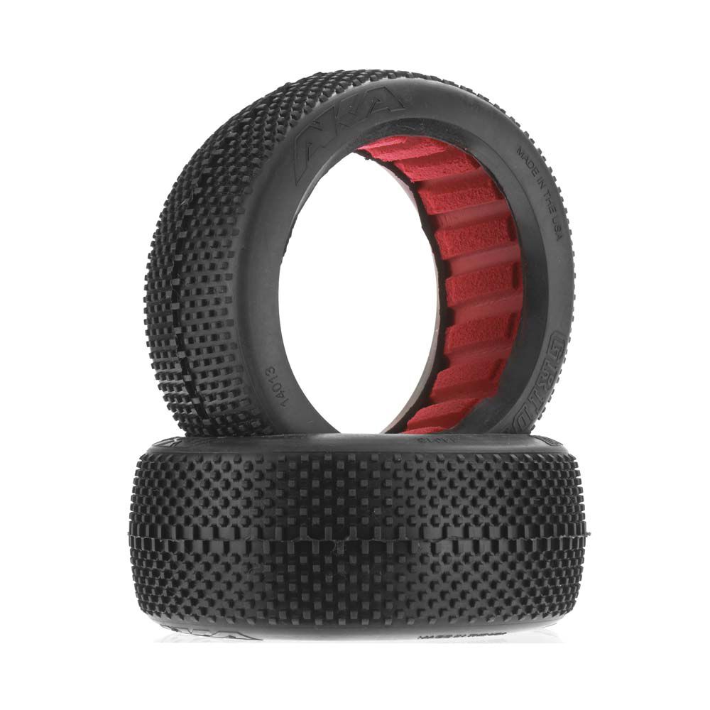第一ネット AKA PRODUCTS, INC. 1/8 Gridiron II Soft Long Wear Tires, Red ネイルパーツ