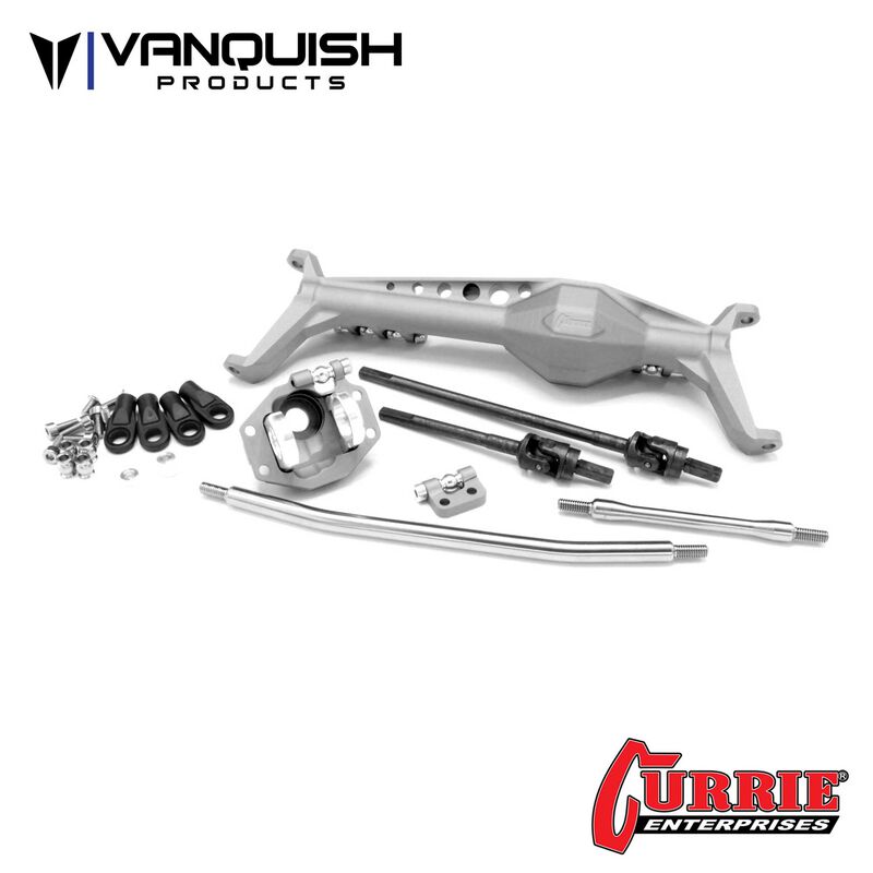 Vanquish Products Axial Capra Currie F9 Front Axle Clear Anodized