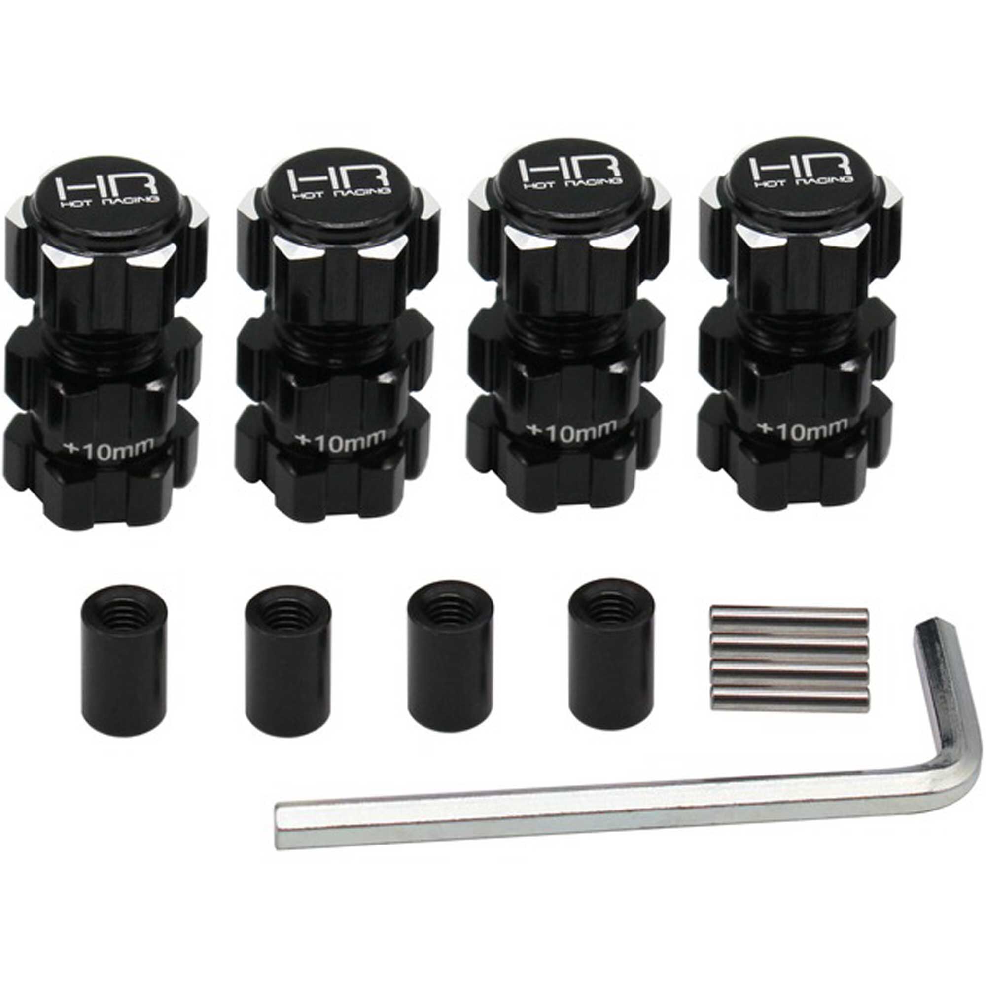 Hot Racing 17mm Hex Hubs For Arrma 1/8 Scale - 15mm Offset Aluminum Wheel Adapters (Set Of 4)