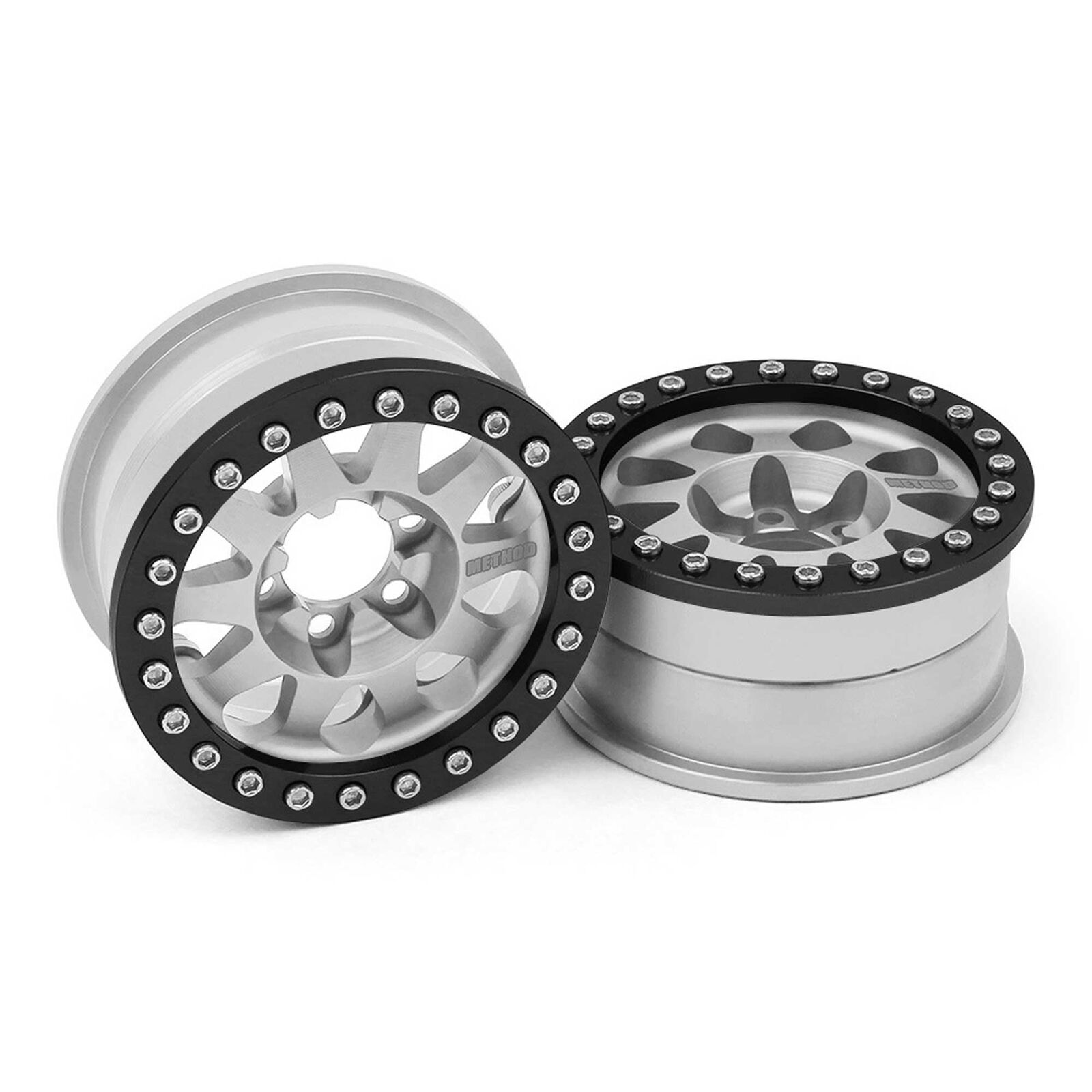 1/10 Method 101 V2 1.9 Race Crawler Wheels, 12mm Hex, Clear Anodized (2)