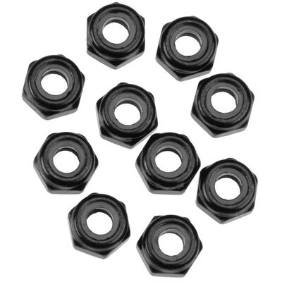 Nylon Locking Hex Nut M3 Black (10) Nylon Locking Hex Nut M3 Black (10)