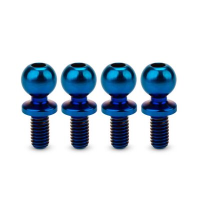 Revolted Titanium Ball-Studs, 5.5 x 6mm, Burnt Blue (4) Revolted Titanium Ball-Studs, 5.5 x 6mm, Burnt Blue (4)