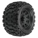1/8 Badlands MX38 F/R 3.8" MT Tires Mounted 17mm Blk Raid (2)