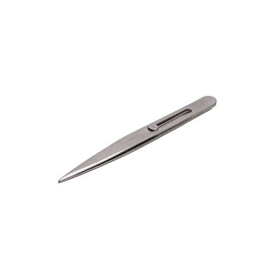 4.75" Point Slide Lock Stainless Steel Tweezer 4.75" Point Slide Lock Stainless Steel Tweezer