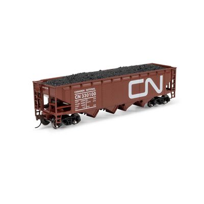 HO ATH 40' 4-Bay Offset Hopper with Load, CN #330100 HO ATH 40' 4-Bay Offset Hopper with Load, CN #330100