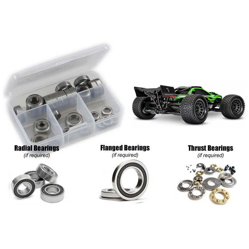 Rubber Shielded Bearing Kit, 1/6 Traxxas XRT