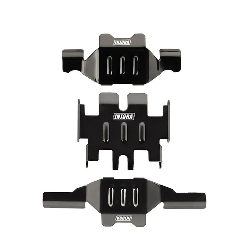 INJORA Stainless Steel Chassis Armor, Black, 1/18 Traxxas TRX-4M