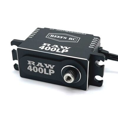 RAW 400LP Low Profile Digital Metal Gear Waterproof Programmable Servo, Black RAW 400LP Low Profile Digital Metal Gear Waterproof Programmable Servo, Black