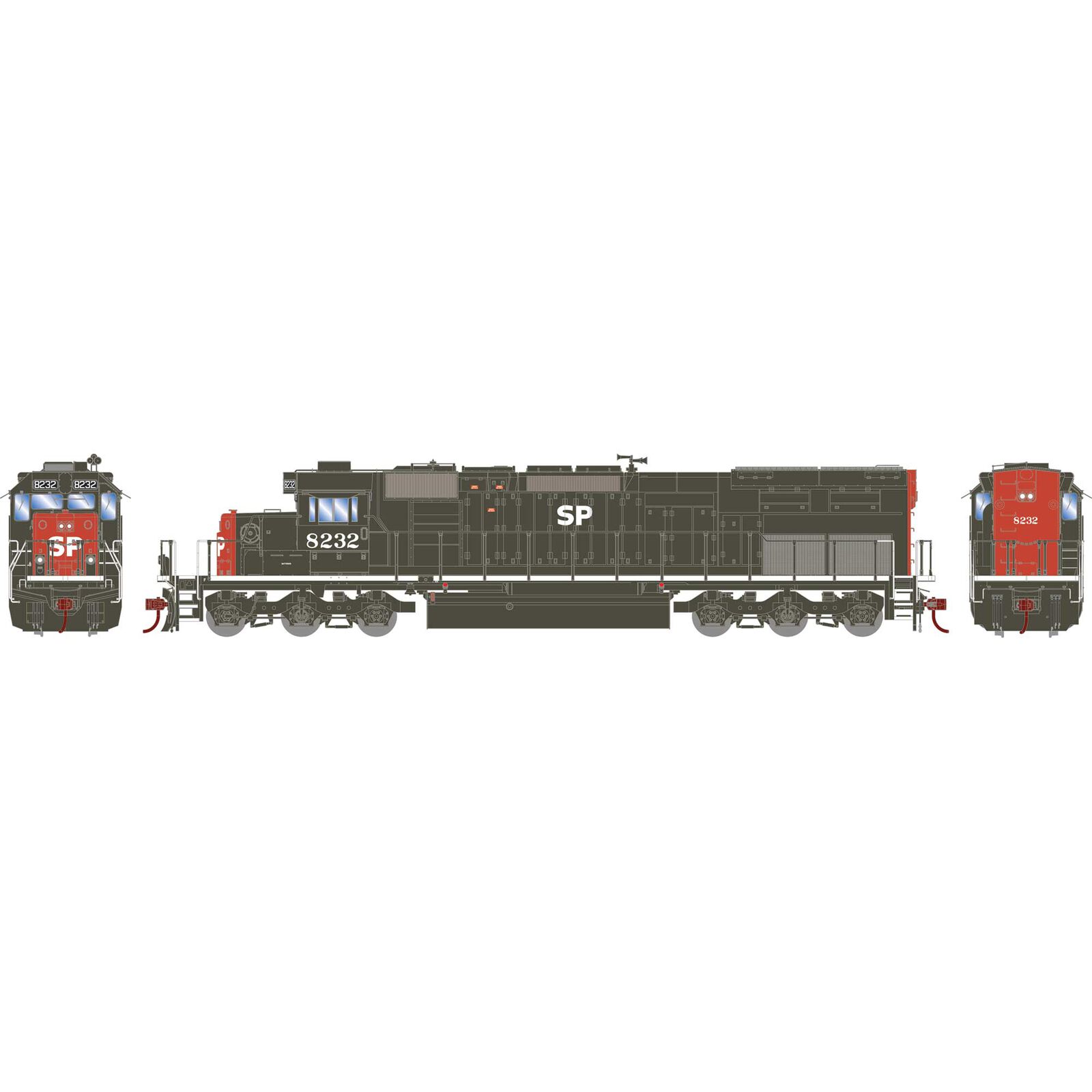 HO RTR SD40T-2 with DCC & Sound, SP/Roseville #8232