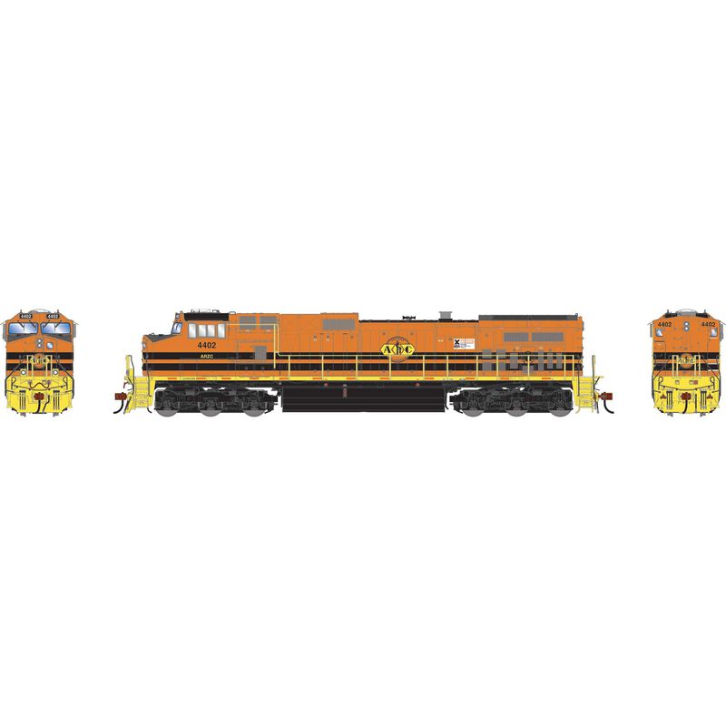 HO GE Dash 9-44CW Locomotive with DCC & Sound ARZC with Heralds & OLS Logo #4402