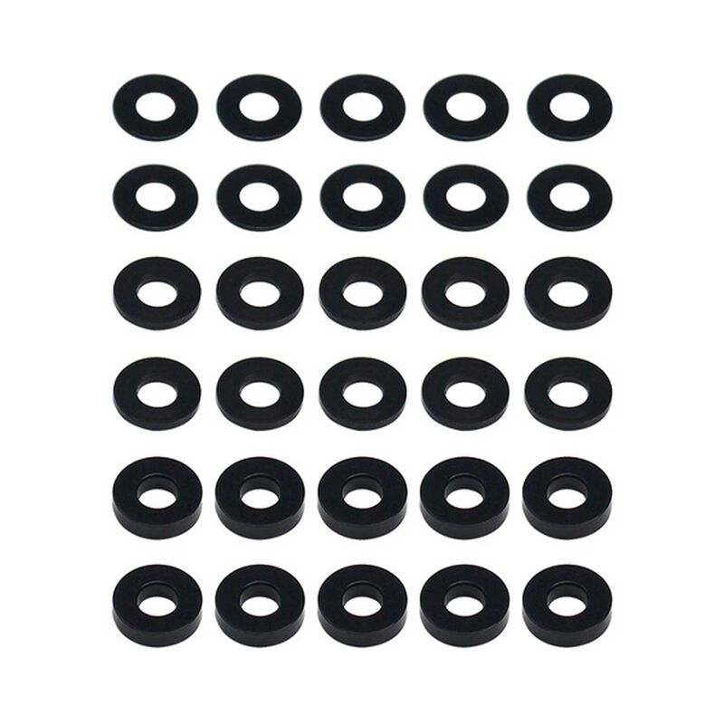 7.8x3mm Aluminum Bulkhead Washer (30) Black