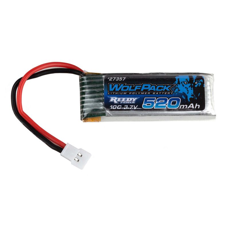 3.7V 520mAh 1S 10C WolfPack LiPo Battery