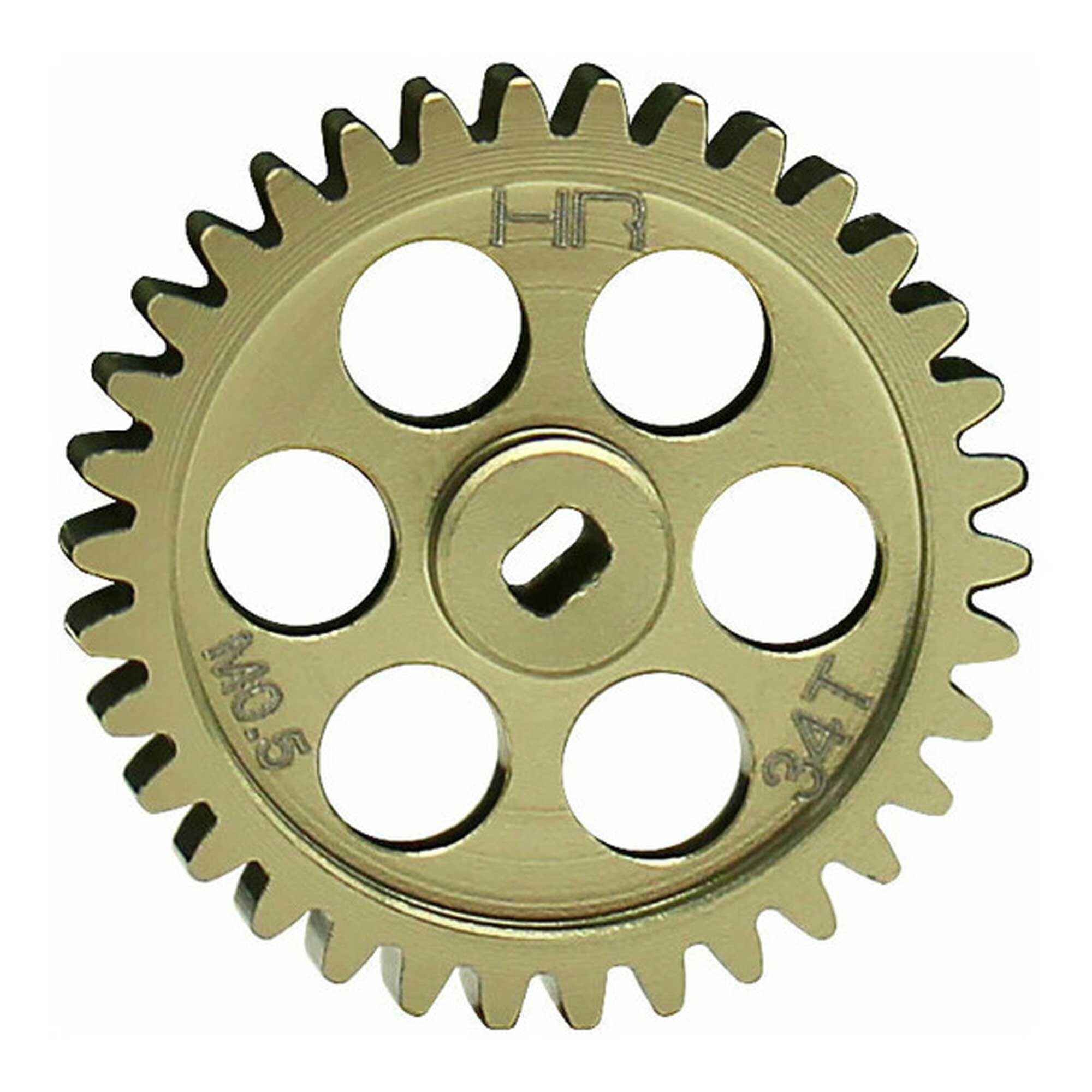 Hot Racing Aluminum 34T Mod 0.5 Speed Run Spur Gear, 1/24 Losi