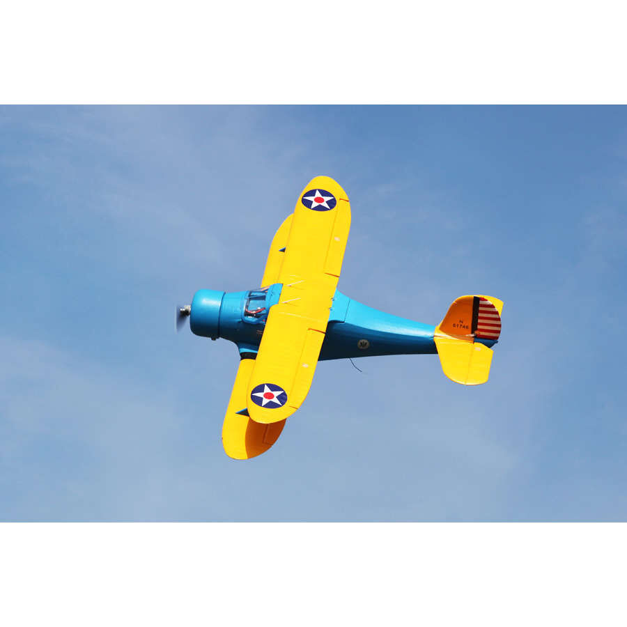 No Radio Red FMS 1100mm Beechcraft Staggerwing PNP RC Plane 