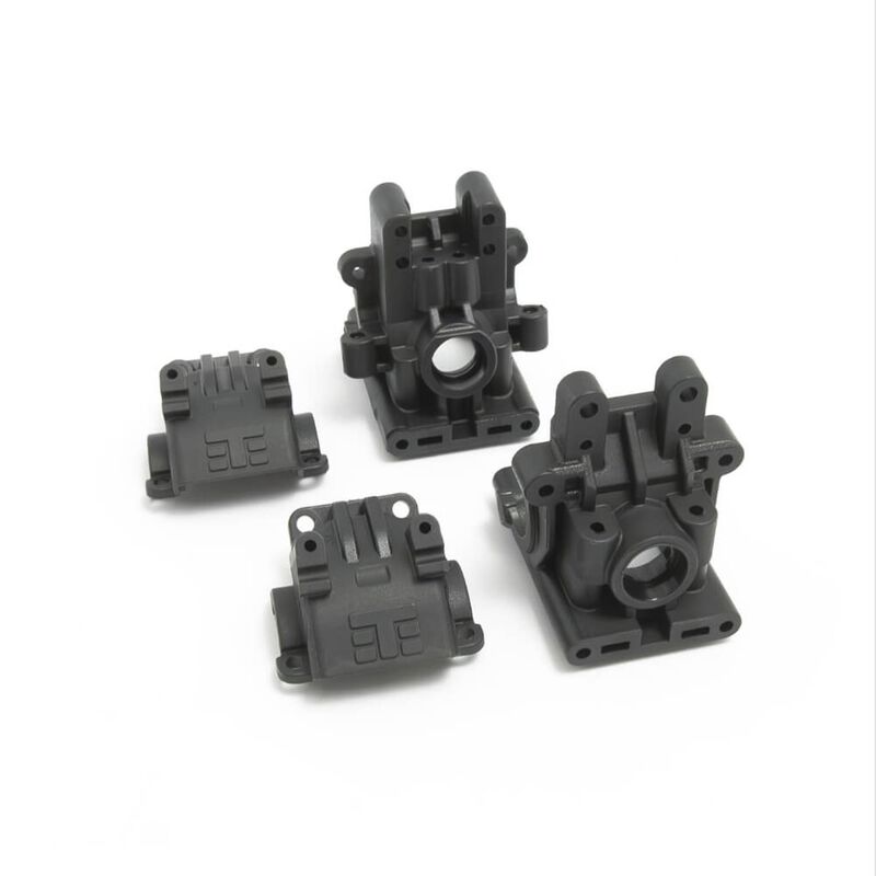 TEKNO RC LLC Front/ Rear Bulkhead Set, 1/10 Tekno EB/ET410