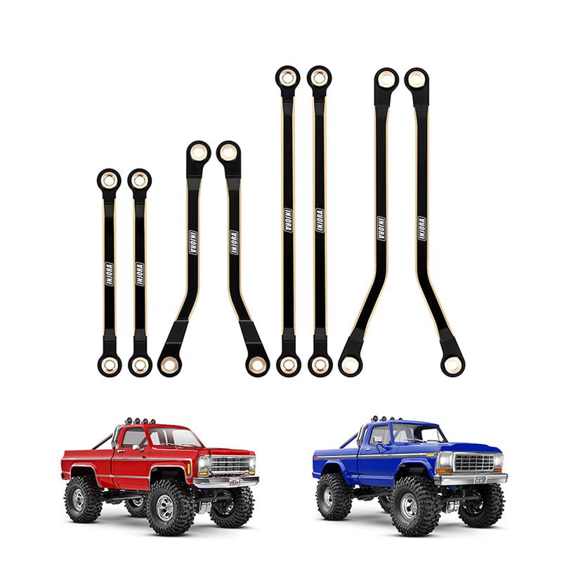 INJORA Brass High Clearance Link Set, Black, 1/18 Traxxas TRX-4M High Trail K10/ F150