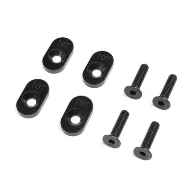 EngineMountInsert & Screws 19T, Black(4): DBXL 2.0 EngineMountInsert & Screws 19T, Black(4): DBXL 2.0