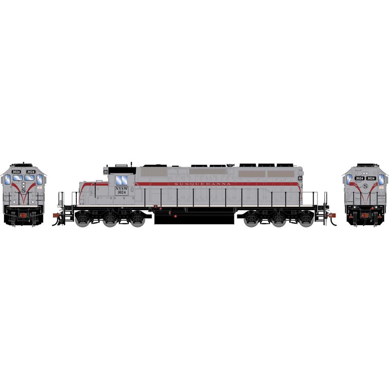 Athearn HO ATH SD40-2 Locomotive w/DCC & Sound, NYSW 'Susquehanna Heritage' #3024