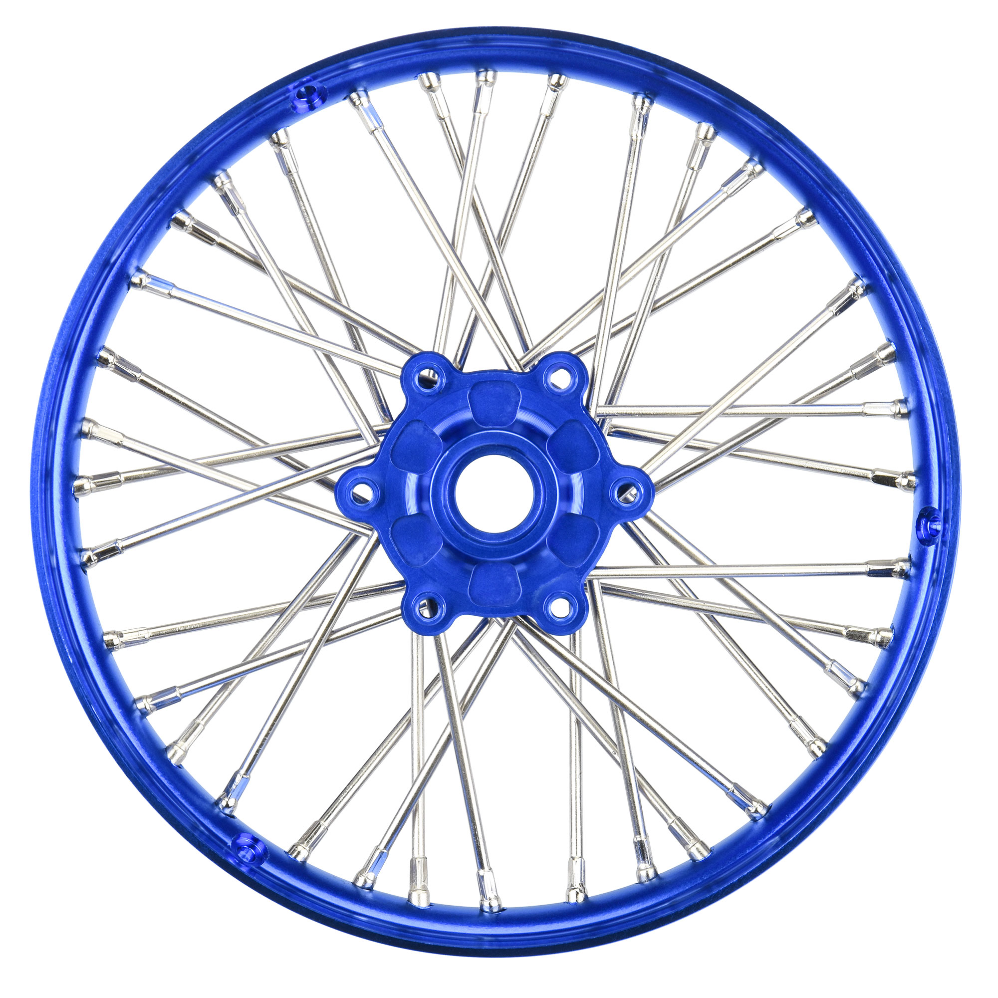 Pro-Line Racing 1/4 Pro-Spec Aluminum V2 Bead Front Wheel Assembled Blue