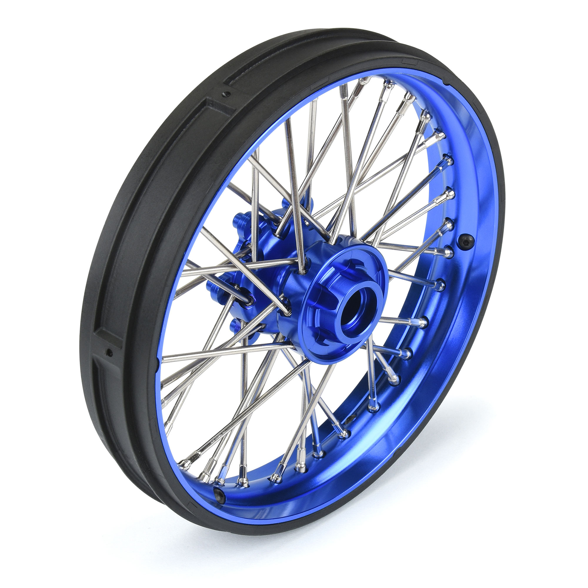 Pro-Line Racing 1/4 Pro-Spec Aluminum V2 Bead Front Wheel Assembled Blue